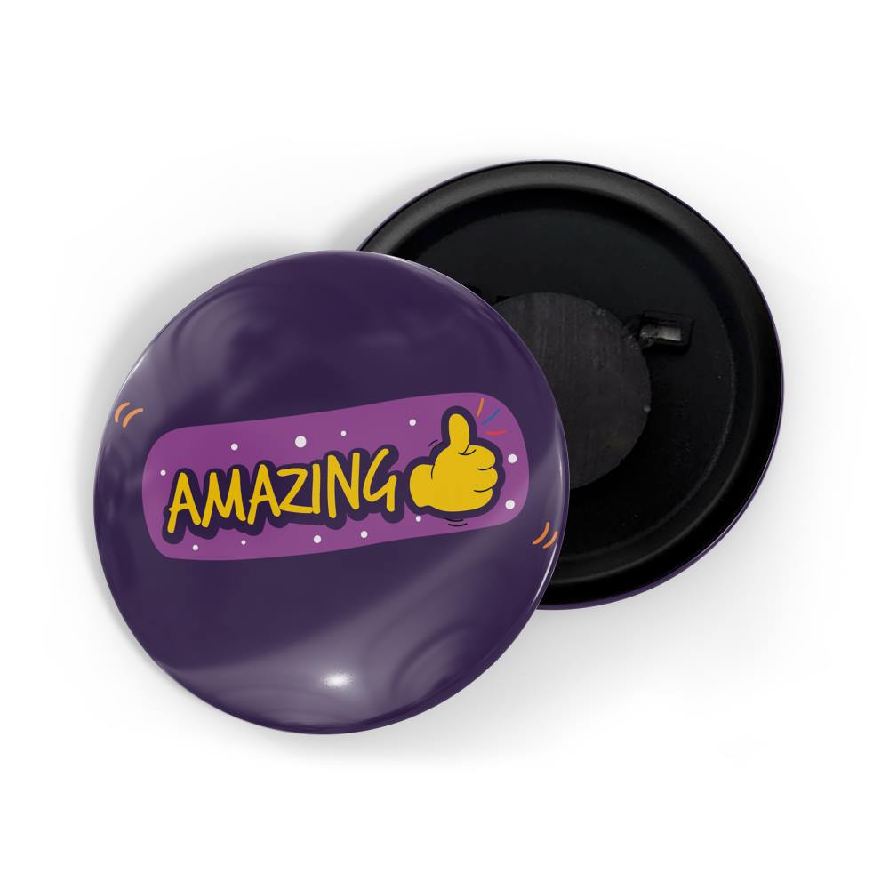 dhcrafts Fridge Magnet Purple Positive Quote Amazing Glossy Finish Design Pack of 1